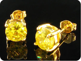 2x7mm Yellow Topaz Earrings