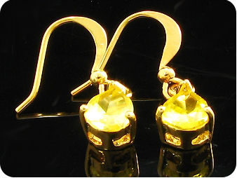 2x8mm Yellow Topaz Earrings