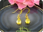 2x8mm Yellow Topaz Earrings