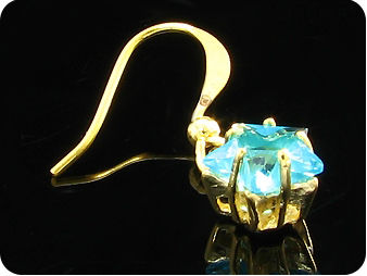 BOUCLES D'OREILLE TOPAZE BLEU