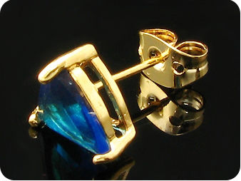 2x8mm Blue Sapphire Earrings