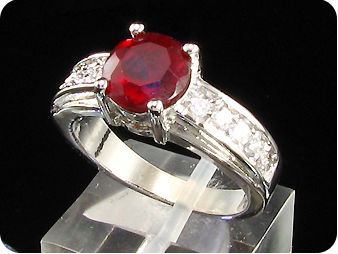8mm Red Ruby Ring