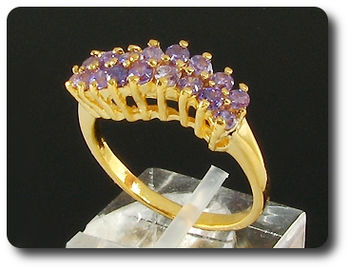 18 x 2mm Purple Amethyst Ring