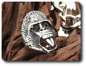 Exotic Cango Wild Ape Skull Head Massive Men Style Ring