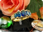 7~5mmx5 Royal Blue Sapphire Oval Gold Ring