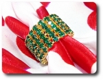 90x3mm Emerald Ring Size Stretchable