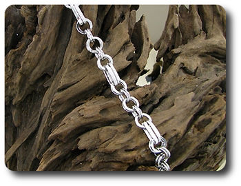 Double Cicle Rectangular Rings Braclet
