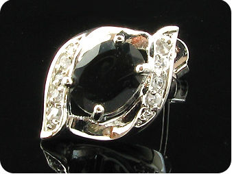 2x9mm Black Sapphire Earrings