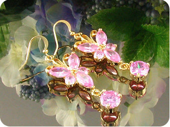 10~5mm Pink Sapphire Earrings