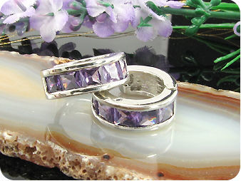 10x4mm Purple Amethysts Earrings