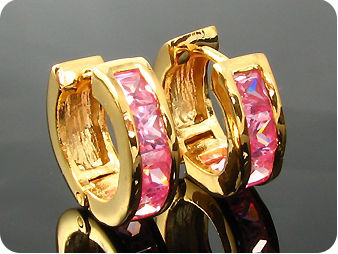 10 x 4mm Pink Sapphires Earrings