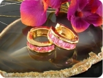 10 x 4mm Pink Sapphires Earrings