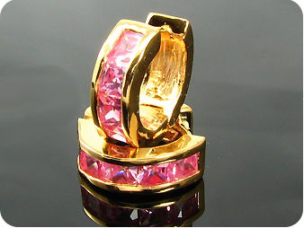 10 x 4mm Pink Sapphires Earrings