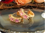 6 x 4mm Pink Sapphire Earrings