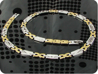 Golden Cross Bling Bling Stainless Steel Men Necklace