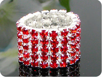 90x3mm Red Ruby Dancing Party Gold Canival Ring