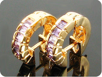 14x3mm Purple Amethysts Earrings