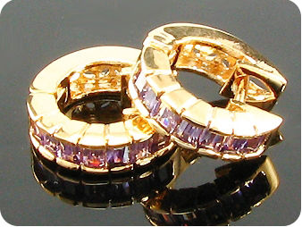 14x3mm Purple Amethysts Earrings