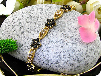 36x4mm Black Sapphire Bracelet