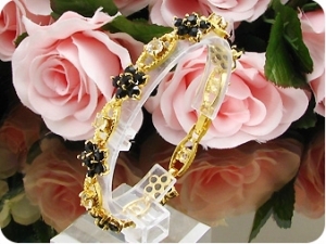 36x4mm Black Sapphire Bracelet