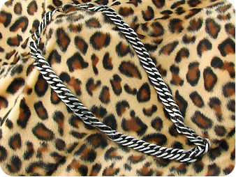 Dark Hemp Rope Type Black Stainless Steel Men Necklace