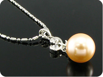 12mm Pearl 9x4mm Topaz Pendant Earrings Set