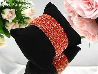 320x3mm Red Rubies Canival Party Gold Bracelet