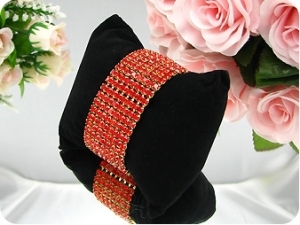 320x3mm Red Rubies Canival Party Gold Bracelet