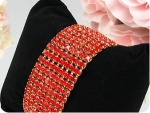320x3mm Red Rubies Canival Party Gold Bracelet
