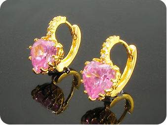 2 x 9mm Pink Sapphires Earrings