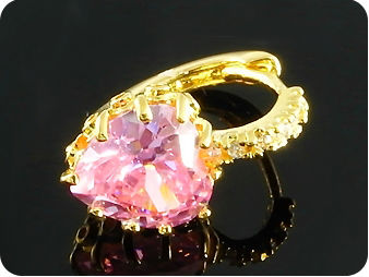 2 x 9mm Pink Sapphires Earrings
