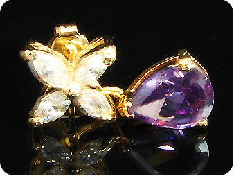 2x9mm Purple Amethyst Earrings