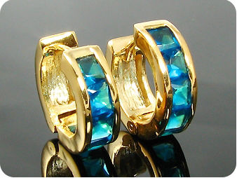 10x4mm Blue Sapphires Earrings