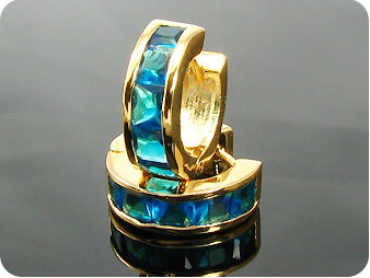 10x4mm Blue Sapphires Earrings