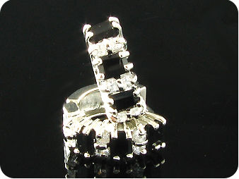 6 x 4mm Black Sapphires Earrings