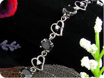 8x8mm Black Sapphire Bracelet