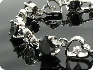 8x8mm Black Sapphire Bracelet