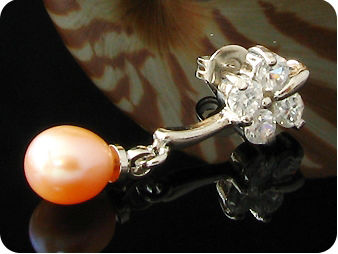 2x7mm Creamy Fresh Water Pearl Oval Earrings