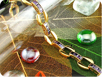 24 x 5mm Purple Amethysts Bracelet