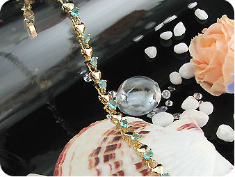 19 x 3mm Blue Sapphires Gold Bracelet