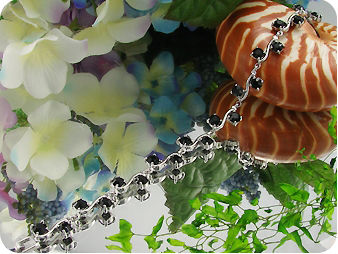 20x5mm Black Sapphire White Gold Plated Style Bracelet