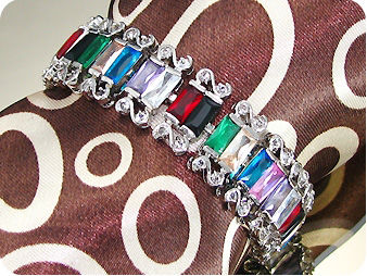 38x8mm Multicolour Topaz Bracelet