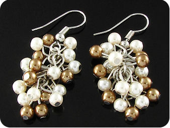 40x4mm Multicolor Pearl Earrings