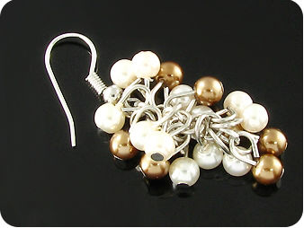 40x4mm Multicolor Pearl Earrings