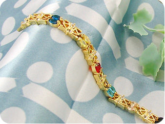 20x5mm Multicolour Topaz Bracelet