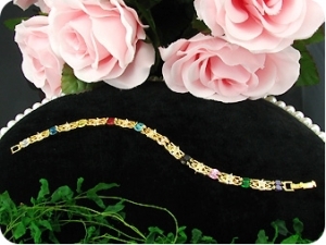 20x5mm Multicolour Topaz Bracelet