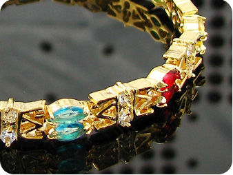 20x5mm Multicolour Topaz Bracelet