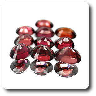 12.81 cts LOT DE 10 GRENATS .SI1- IF