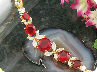 10~6mmx5 Red Ruby Bracelet