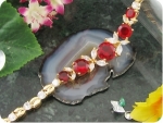 10~6mmx5 Red Ruby Bracelet